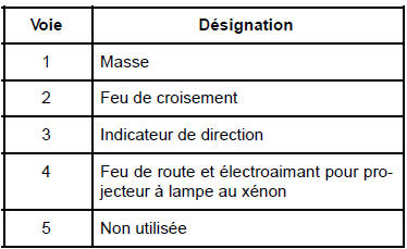 Projecteurs au xénon : Branchement