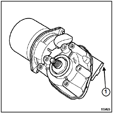 Moteur d'essuie-vitre avant : Branchement