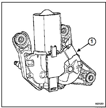 Moteur d'essuie-vitre arrière : Branchement