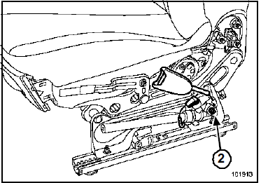 Prétensionneur ventral avant