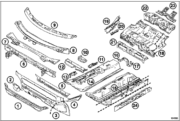 Désignation des pièces