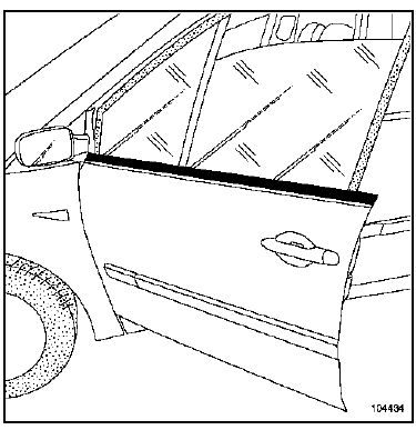 Dépose de la vitre fixe de porte avant