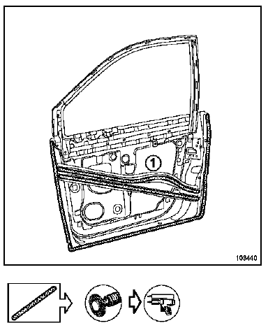 Panneau de porte latérale avant