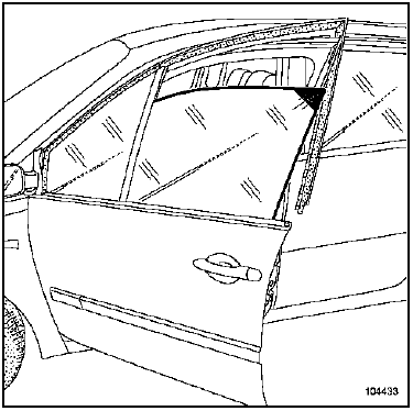 Vitre fixe de porte avant