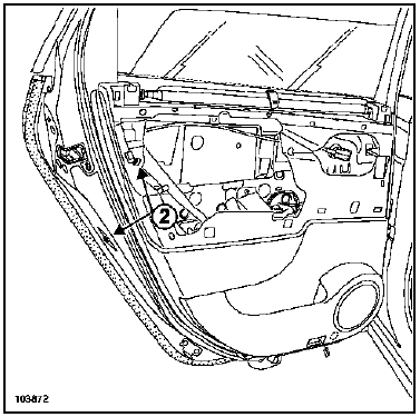 Vitre coulissante de porte arrière