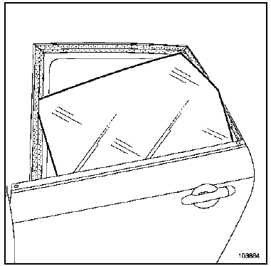 Vitre coulissante de porte arrière