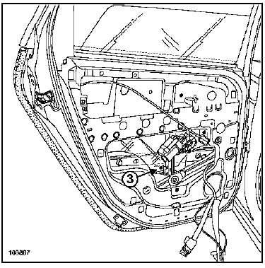 Vitre coulissante de porte arrière