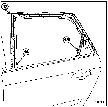 Joint d'encadrement de porte arrière