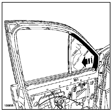 Joint d'encadrement de porte avant