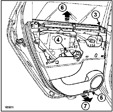 Garniture de porte arrière