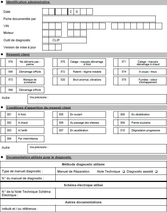 Fiche diagnostic