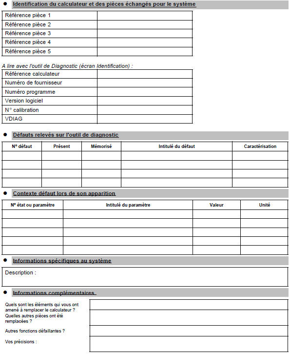 Fiche diagnostic