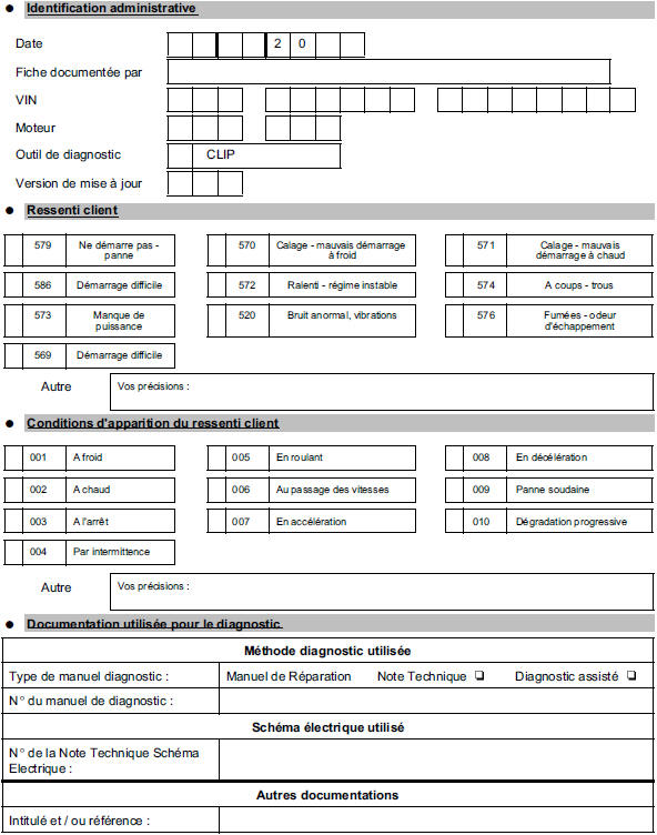 Fiche diagnostic