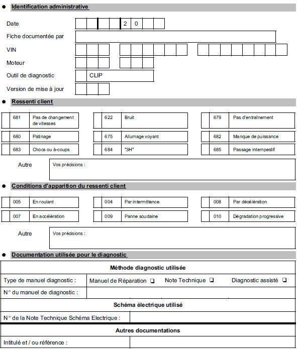 Fiche diagnostic