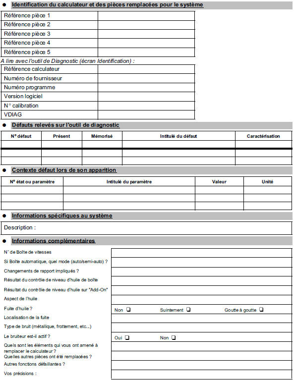 Fiche diagnostic