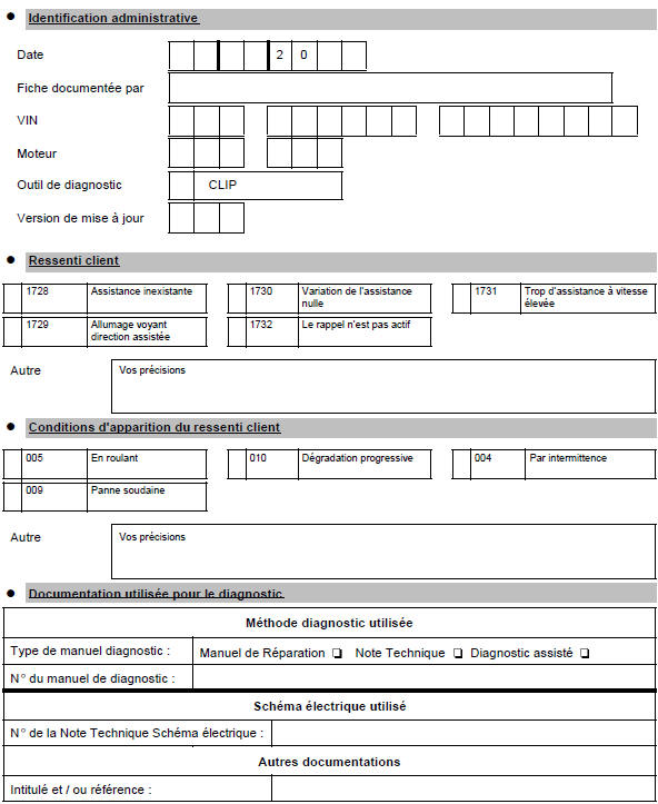 Fiches diagnostic