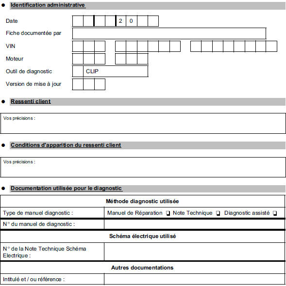 Fiche diagnostic