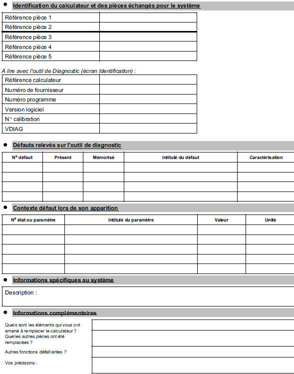 Fiche diagnostic