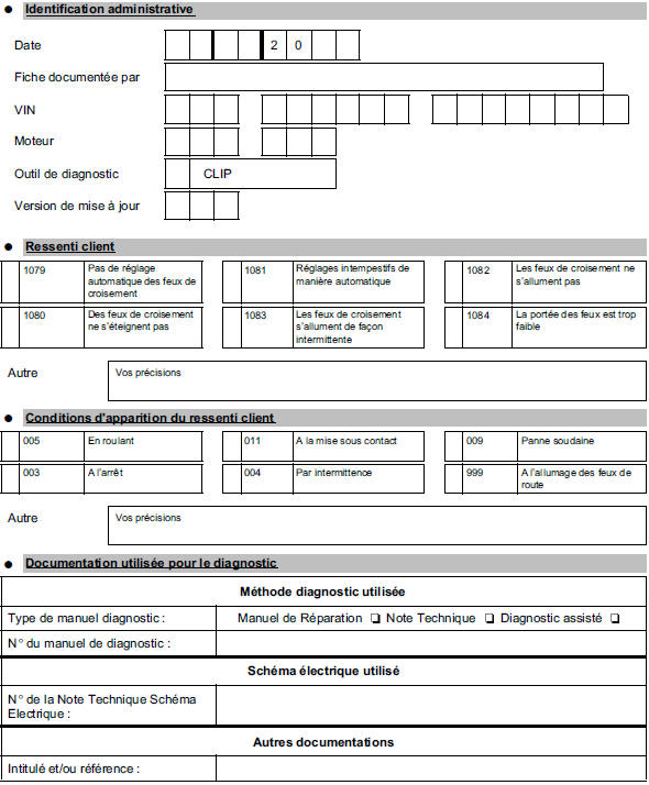 Fiche diagnostic