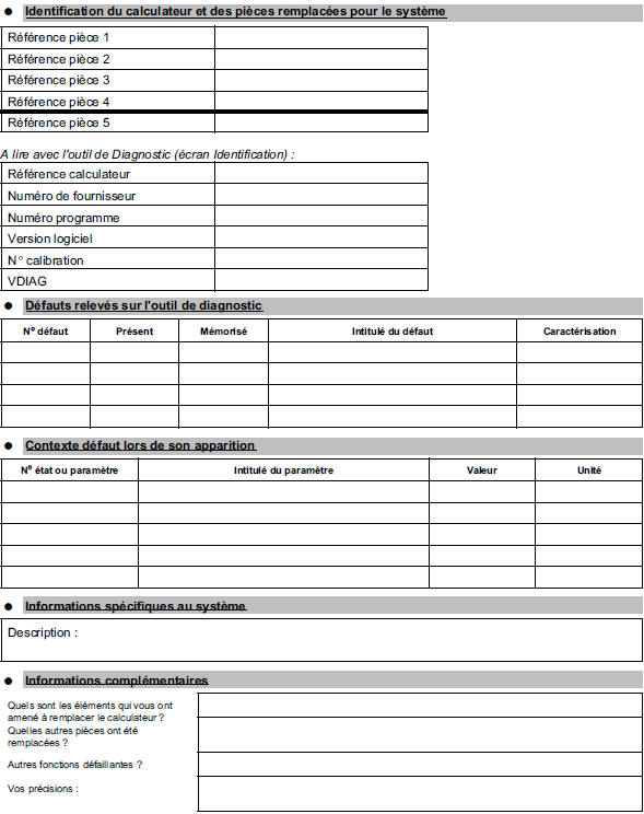 Fiche diagnostic