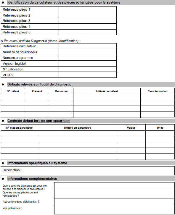 Fiche diagnostic