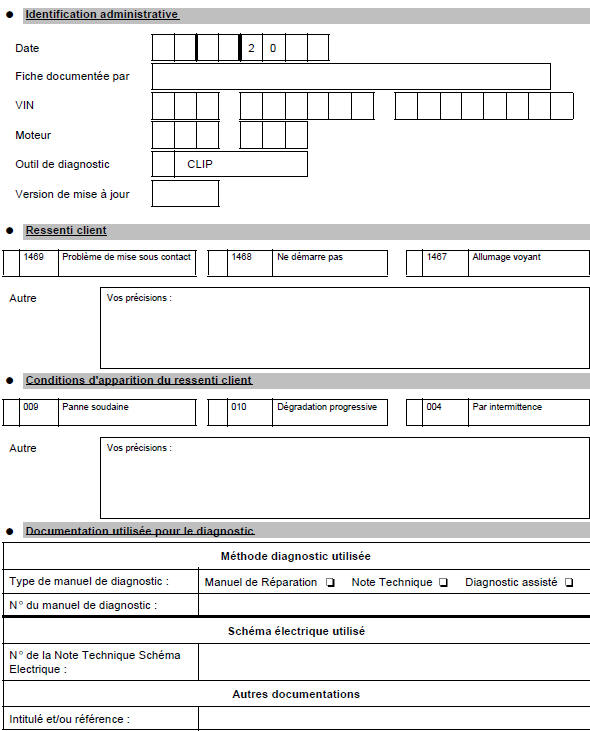 Fiche diagnostic