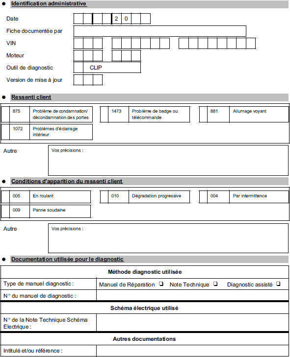 Fiche diagnostic