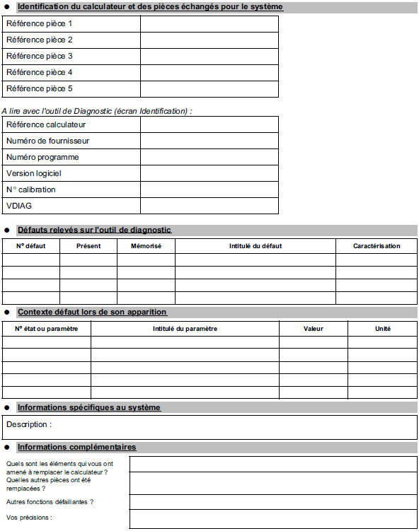 Fiche diagnostic