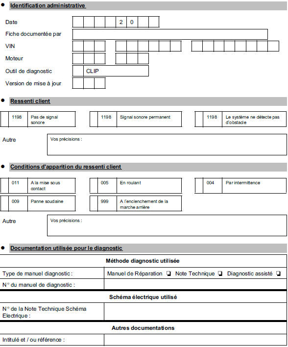 Fiche diagnostic