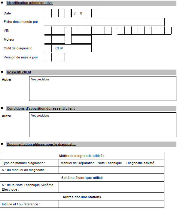 Fiche diagnostic