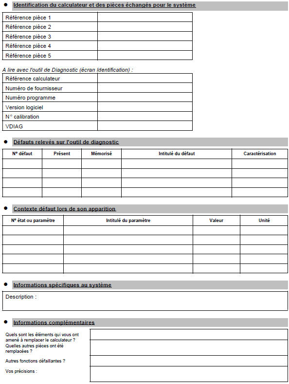 Fiche diagnostic