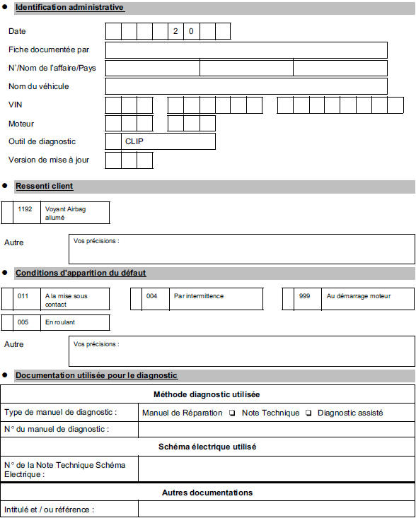 Fiche diagnostic