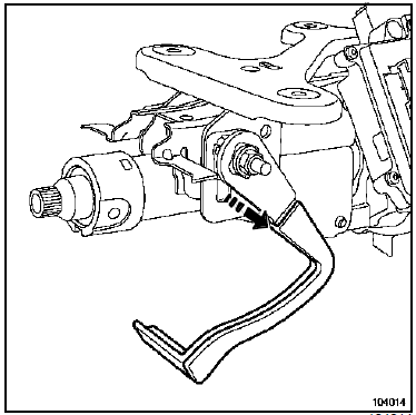 Poignée de réglage de colonne de direction : Remplacement